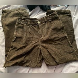 brown straight leg corduroy pants!